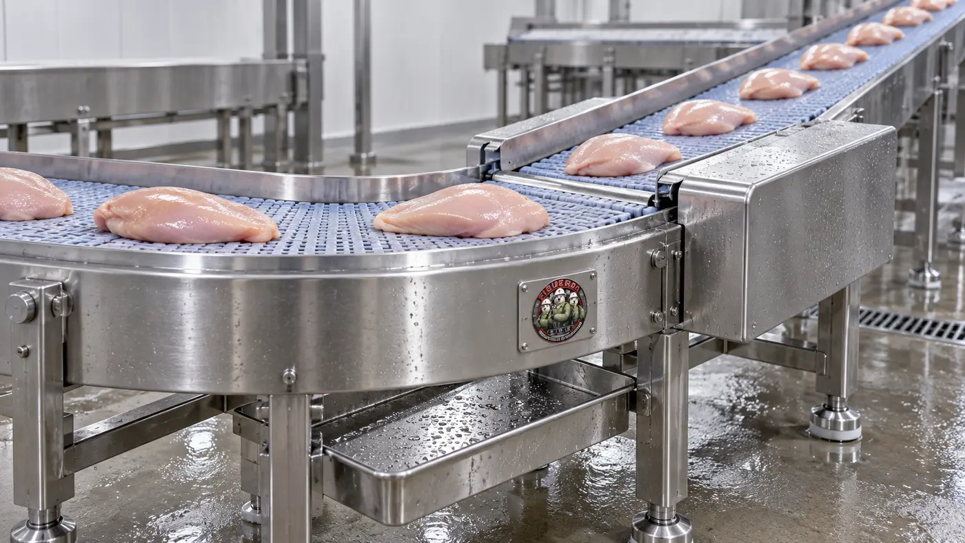 FIC-branded meat and poultry conveyor